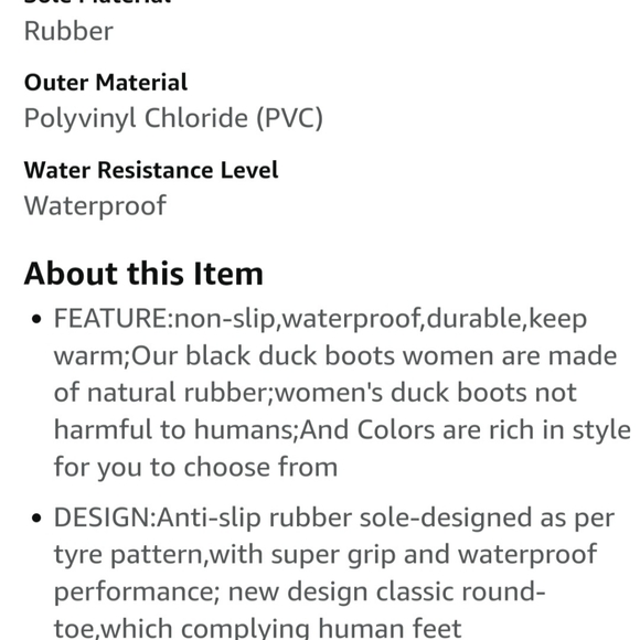 Ladies Duck Boots size 9 - Picture 3 of 7